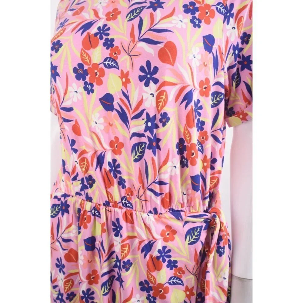 Boden Womans Amanda Midi Dress UK 14R US 10 Pink Multicolor Floral NWT - Picture 4 of 6